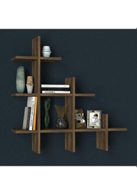 Resim Dekorister Juke Duvar Rafı Ceviz 