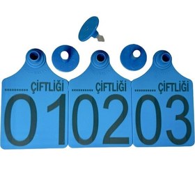 Resim 50 Adet Mavi Xl Büyükboy Hayvan Küpesi Pens Ucu Hediye 