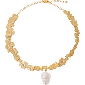 Resim Mozaik İncili Choker 