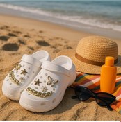 Resim 25y2521 Taş Detaylı Önü Kapalı Eva Plaj Havuz Terlik Kadın Beyaz 