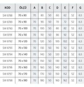 Resim Shower Dikdörtgen Monoblok Duş Teknesi 70*150 