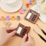 Resim El yapımı Ceviz Sulu Boya Palet Kutusu - 8/15 Izgara, Taşınabilir ve Doldurulabilir Açık Hava Çizimi ve Kendin Yap Boyama için | Kağıt Klipsi Kapatma ile Kompakt Tasarım | Yoldaki Sanatçılar İçin İdeal (Fırçalar, Boyalar ve Kağıtlar Dahil Değildir), Kendin Yap Boyama Aracı | Sanatsal Aksesuar | Seyahat Dostu Tasarım, Suluboya Boyama Malzemeleri 