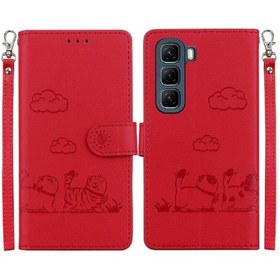 Resim Infinix Hot 50 4g Kılıf Kartlık Cüzdan Rfıd Kart Yuvası Standlı Flip Kılıf Deri 