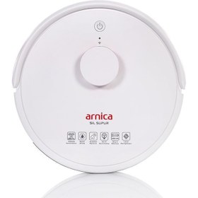 Resim Arnica ET13350 Akıllı Haritalamalı Moplu Navigasyonlu Hepa Filtreli Beyaz Robot Süpürge 