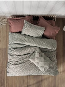 Resim Cotton Box Petite Tek Kişilik Lastikli Çarşaflı Nevresim Takımı Mote Kiremit 