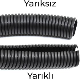 Resim CevHerS 19MM Yarıksız Spiral Hortum Kablo Gizleme Izolasyon Borusu Esnek Siyah 