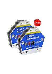 Resim Çırak/25s Manyetik Kaynak Gönyesi 2 Adet 6 Açılı, 25 Kg Kaynak Tutucu Mıknatıs 