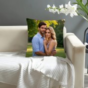 Resim Bireyselleştirilebilir 45.72x45.72 cm Çift Fotoğraf Yastık Kılıfı - Fermuarlı Kapama, Makinede Yıkanabilir Polyester, Ev, Ofis ve Araba Dekoru için Dokulu Örme Tasarımı - Tek Taraflı Baskı (Eklenti Dahil Değildir), Dekoratif Yastık 