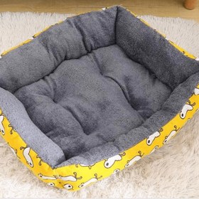 Resim Paw Portal Ekstra Yumuşak Kedi Köpek Yatağı - Sarı / XL (70 x 50 cm) 