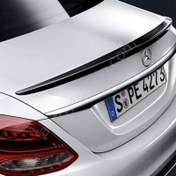 Resim Mercedes W205 Uyumlu Düz Model Spoiler Boyasız Fiber 