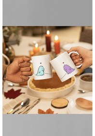 Resim Dinazorlar Sevgili/çift/arkadaş 2'li Kupa Bardak Seti 