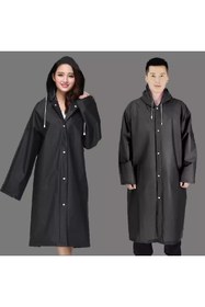 Resim Kiesa Unisex Yağmurluk, Şeffaf Su Geçirmez Pvc Şık Kıyafetüstü Eva Yağmurluk 