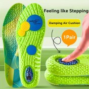 Resim NAFOING PU Spor Ayakkabı Tabanlıkları Hava Yastığı Teknolojisi ile, Şok Emici Kemer Desteği ve Kaymaz Tutuş - Koşu, Basketbol, Seyahat için Nefes Alabilir Ergonomik Tasarım - Rahat Yastıklı Tabanlık, Yüksek Yoğunluklu Köpük 
