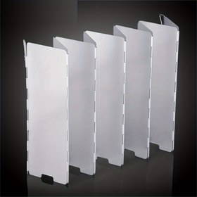 Resim Ultra-Hafif Alüminyum Alaşımlı Rüzgar Deflektörü - Kamp, Sırt Çantası ve Piknikler için Taşınabilir, Rüzgar Geçirmez Tasarım, Elektrik Gerektirmez, Dayanıklı ve Hafif, Açık Hava Pişirme Gereksinimleri | Modern Kamp Ekipmanı | Hafif Rüzgar Deflektörü 