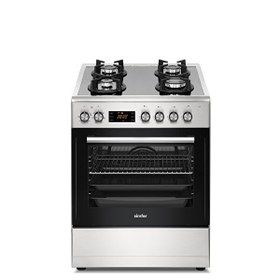 Resim Simfer 1226 Inox Cam Yüzeyli 4 Gözü Gazlı Multi Turbo Fırın 