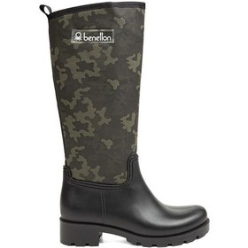 Resim United Colors Of Benetton Benetton BN-50007 - 34124 Yeşil Kamuflaj - Kadın Çizme 35392 