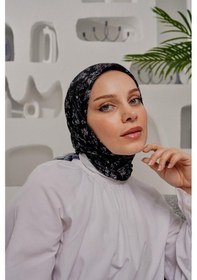 Resim Afvente Çiçek Desen Beyaz Soft Pamuk Eşarp 