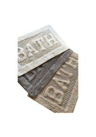 Resim Rueso Ekru 2li %100 Pamuklu Banyo Paspas Seti Renkli 