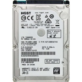 Resim Hgst Travelstar 7K1000 2.5" 1TB 7200RPM Sata 3 Hard Disk HTS721010A9E630 