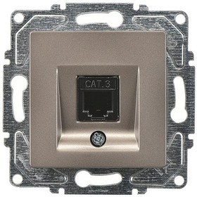 Resim Günsan Eqona Mocha Nümeris Telefon Prizi (Cat3) Mekanizma 