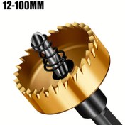 Resim Yüksek Hızlı Çelik Delik Testeresi 12-100mm Paslanmaz Metal Kesici Aracı Paslanmaz Çelik Metal, Endüstriyel Demir Levha, Metal Levha Için 