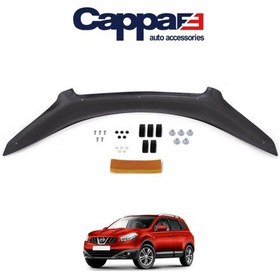 Resim Cappafe Nissan Qashqai Ön Kaput Koruyucu Rüzgarlığı 4mm Akrilik Abs Piano Black 2010-2013 