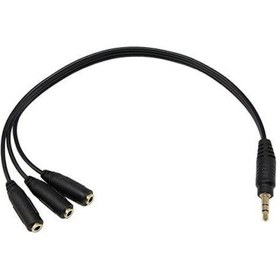 Resim 3 Lü Stereo Çoklayıcı 3 X 3.5 Mm Aux Ses Sistemi Kablosu 