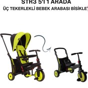 Resim SmarTrike STR3 Plus 5’i 1 Arada Modüler Katlanabilir Bebek Arabası ve Üç Tekerlekli Bebek Bisikleti - Green 
