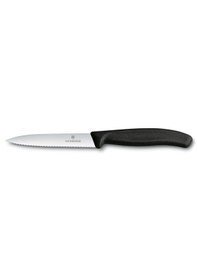 Resim Victorinox Mutfak Swissclassic 10cm Tırtıklı Soyma Bıçağı Siyah Sivri Siyah 
