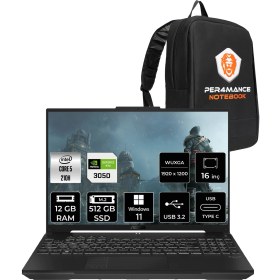Resim Asus Tuf Gaming F16 Core 5 210H RTX 3050 Gaming Laptop 12GB RAM 512GB SSD 16" FHD+ 144Hz Win11 Home + Per4 Çanta FX607VJRL033P357 