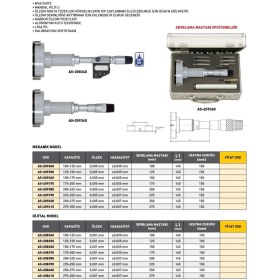 Resim Fett 250-275 mm Asimeto Dijital 3 Nokta Temaslı İç Çap Mikrometresi AS-208400 