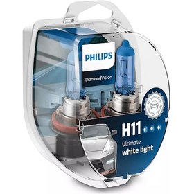 Resim Philips Diamond Vision H11 Beyaz Ampul 12362DVS2 - 2'li Ampul 