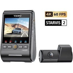 Resim Viofo A329 2 Kameralı Ön+arka 4k+2k Hdr Sony Starvis 2 Sensörlü Wi-fi 6 Ssd Destekli Gps'li Araç Kamerası 