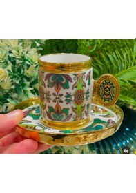 Resim Lüx Porselen Royking Desenli Fincan Takımı Karışık 