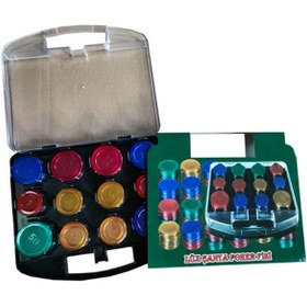 Resim Poker Fişi Çantalı 96 Chip Çip Oyun Seti 