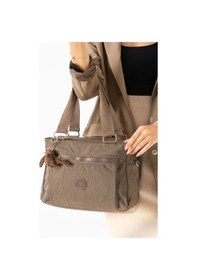 Resim Su Geçirmez Klinkır Kumaş Hem Omuz Hem Postacı Olarak Kullanılabilen Modern Kadın Çanta Kahverengi 