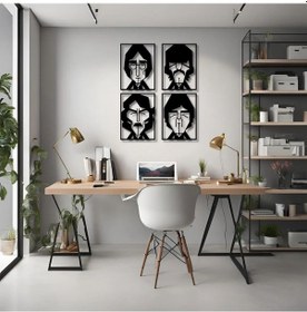 Resim Sanatsal Metal Tablo Beatles Beatles Metal Duvar Tablosu Sanat 