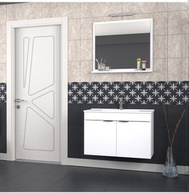 Resim Biani Fix Arya 85 Cm Banyo Dolabı Renk Mat Beyaz 