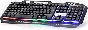 Resim HADRON Ledli Metal Oyuncu Klavyesi Gaming Klavye Renkli 