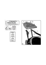 Resim Gıvı Sr361 Yamaha X-cıty 125-250 07-16 Arka Çanta Taşıyıcı Tek Renk 