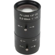 Resim 1/3 "6-60MM F1.6 Cs Montaj Manuel Iris Odak Varıfokal Cctv Kamera Lens 