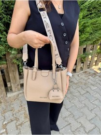 Resim Just Polo Kadın Kum Yeni Sezon 3 Bölmeli Yumuşak Deri Lüks Ve Şık Dokunuş El & Omuz Çantası Shoulder Bag 