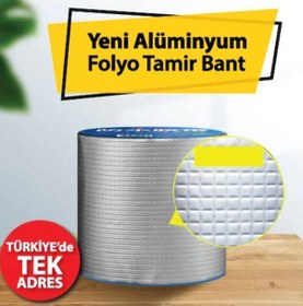 Resim 5 Metre X 10Cm Çamur Bant Alüminyum Izolasyon Tamir Çatlak Bantı (462497443) 