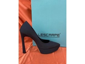 Resim Lescarpe LES029 Siyah Platformlu Stiletto Kadın Topuklu Ayakkabı 