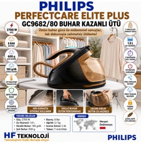 Resim Philips Akıllı Otomatik Buhar Sunan 2700 Watt Gücünde Perfectcare Elite Plus Buhar Kazanlı Ütü 