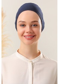 Resim Melodi Scarf Dikişli Bone Lacivert Lacivert 