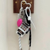 Resim Silver1 Zarif Anti-Kayıp Araba Anahtarlık Okul Çantası Çekicilik Bebek Yaratıcı Erkek ve Kadın Çift Yıldız Ayı Anahtarlık (Yurt Dışından) 