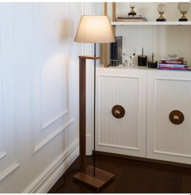 Resim Homing Pi Ahşap Gövdeli Kumbeji Kumaş Başlıklı Lambader Ayd-3134 