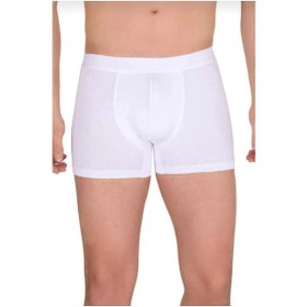 Resim Berrak 4476 Erkek Modal Likralı Boxer 10 Adet Beyaz 