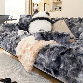 Resim 1 adet Peluş Gradyan Kadife Koltuk Örtüsü - Kalın, Köpek Dostu, Kaymaz Kanepe Koruyucu Oturma Odası, Yatak Odası veya Ofis Dekoru için, Yumuşak Polyester Karışımı, Modern Tarz, Makinede Yıkanabilir, Tek Kişilikten Dört Kişiliğe Uygun Kanepeler, Oturma Odası Dekoru | Rahat Ev Aksesuarı | Dayanıklı Polyester Karışımı, Koltuk Örtüleri 